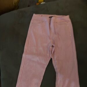 Stretchy pink and white striped pants. Mario Serrano made in Italy.size small